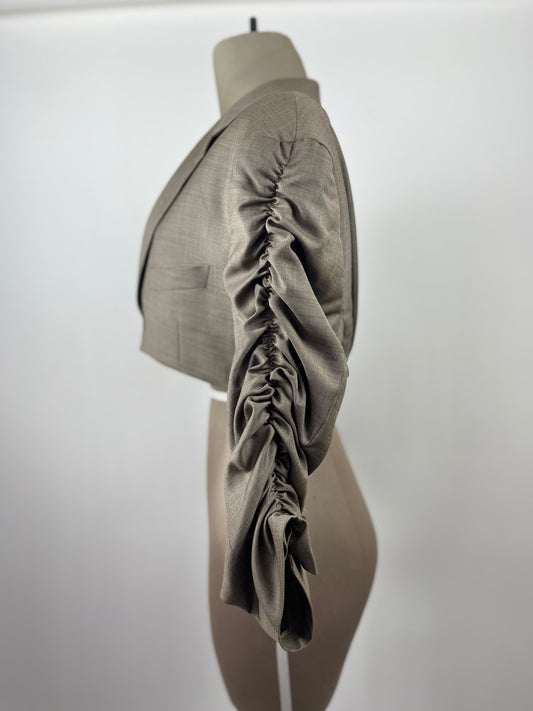 Blazer Crop - Pliegues mangas